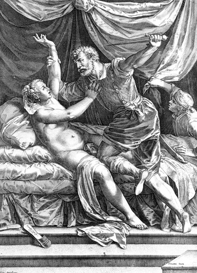 Tarquin and Lucretia, by Cornelis Cort, 1571 by Tiziano Vecelli